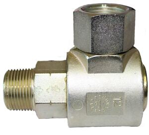 9S12PU12-P12 3/4" Female NPTF Swivel Nut to 3/4" Male NPTF Continuous 90° Swivel