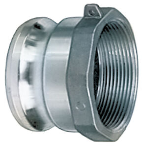 AL-1-1/4-A - 1-1/4 Type A Cam and Groove Male x 1-1/4 Female NPT-Aluminum