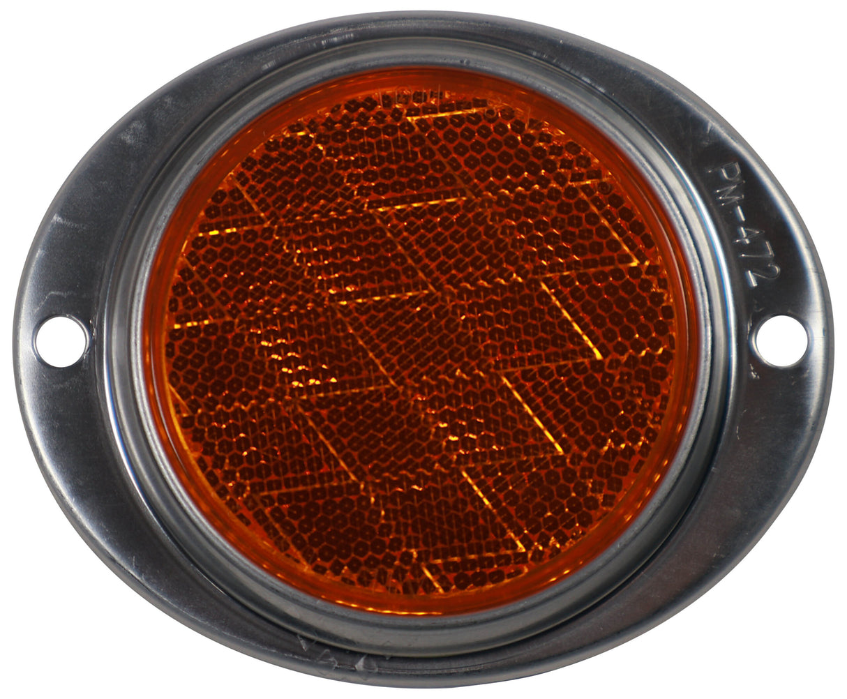 V472R Aluminum Oval Reflector; red; Viz Pack