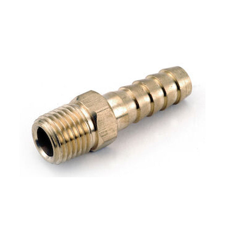 HN12X2X4 1/8 Brass Hose Barb x 1/4 NPT Male Rigid