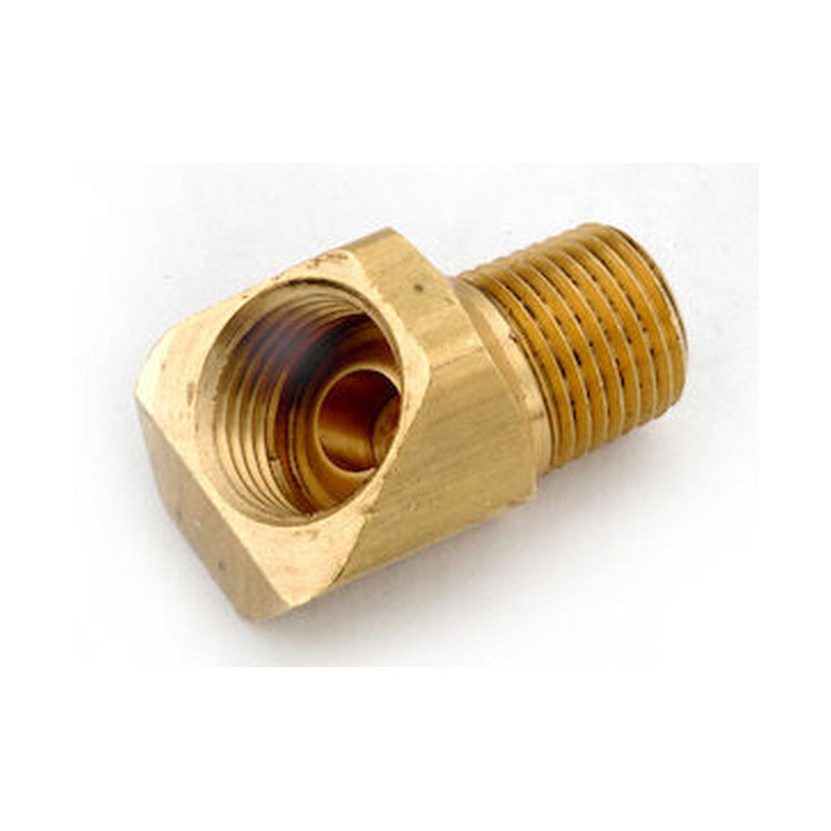 352X5 5/16″ Brass Female Inverted Flare x 1/8″ Male NPTF Elbow 45