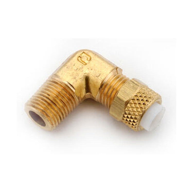 1269X4 Brass 1/4 Polyline Compression - 1/8 Male NPT 90