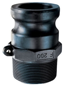 PP-1-F 1 Type F Cam and Groove Male x 1 Male NPT-Polypropylene