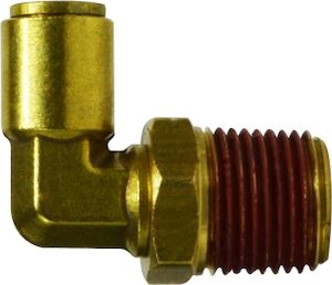 PTCX-DOT-69X4 Brass 1/4 PTC - 1/8 Male NPT Swivel 90 DOT