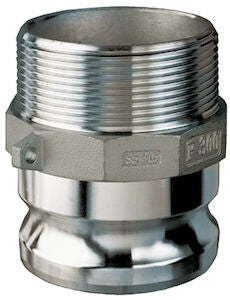 SS-1-1/2-F 1-1/2 Type F Cam and Groove Male x 1-1/2 Male NPT-Stainless Steel