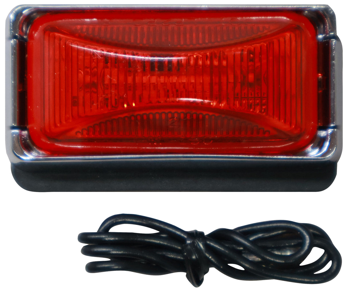 V203KR PC-Rated Clearance & Side Marker; red kit, chrome brkt; Viz Pack