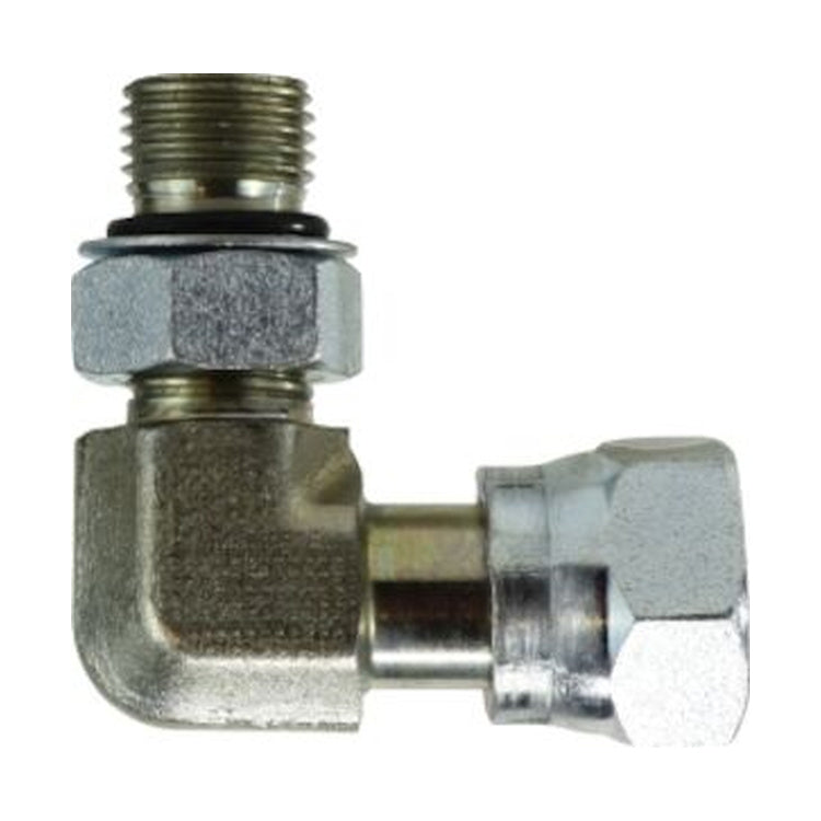 4FFORX-4MB90 1/4" Female Flat Face O-Ring Swivel to 1/4" Male Boss 90° O-Ring