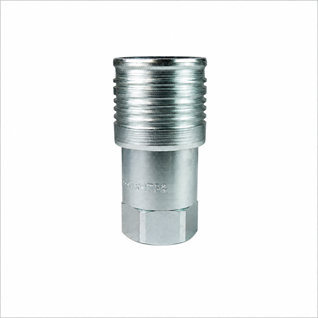 2FFI-12-NPT-F 1/2 IN Flush Face Socket x 1/2-14 NPTF with Female Threads - Carbon Steel