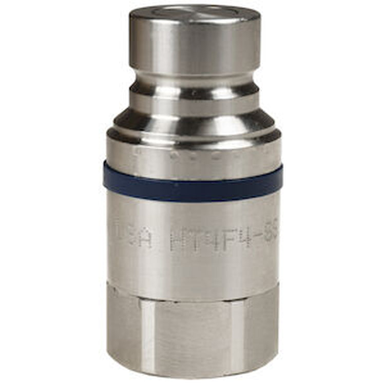 HT4F6-SS 1/2 IN Flush Face Plug x 3/4-14 NPTF with Female Threads - 316 Stainless Steel