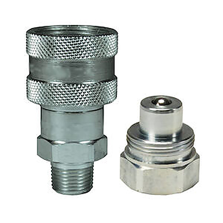3000-3 3/8 IN High Pressure Complete Coupler x 3/8-18 NPTF with Male Threads - Steel