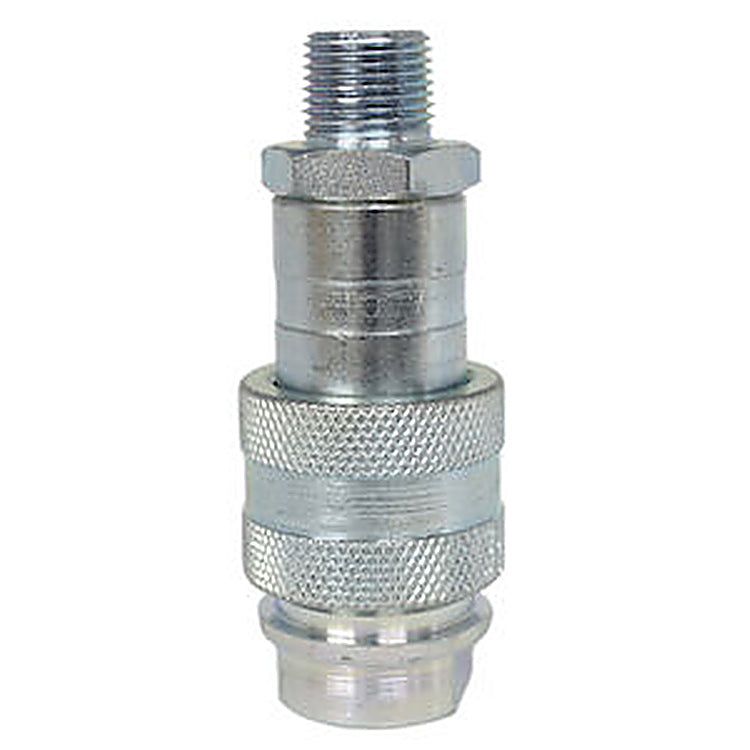 3000-2 1/4 IN High Pressure Complete Coupler x 1/4-18 NPTF with Male Threads - Steel