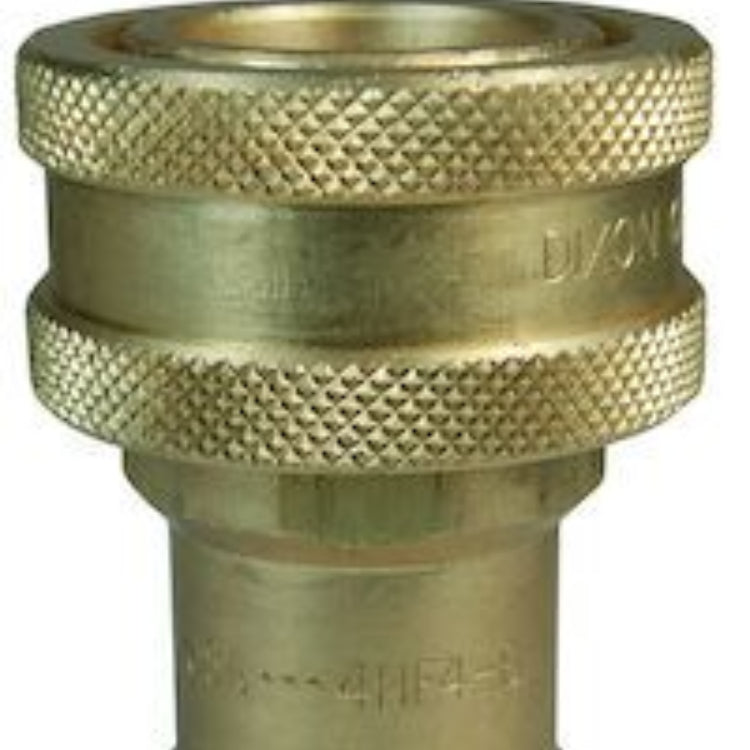 8HF8-B 1 IN ISO B Socket x 1-11-1/2 NPTF with Female Threads - Brass