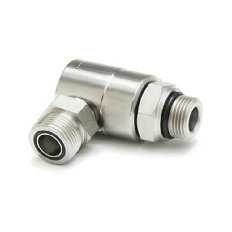 9SS12M012XMFS12 3/4" Male O-Ring Boss₁ x 3/4" Male O-Ring Face Seal₂ Continuous Swivel 90` - SuperSwivels