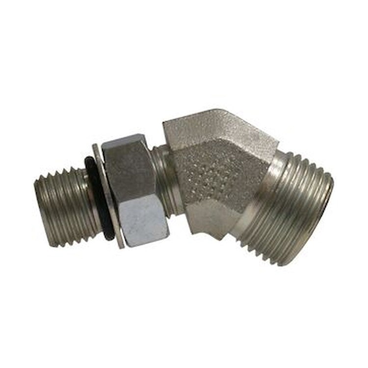 12MFFOR-12MB45 3/4" Male Flat Face O-Ring to 3/4" Male Boss O-Ring 45° Elbow