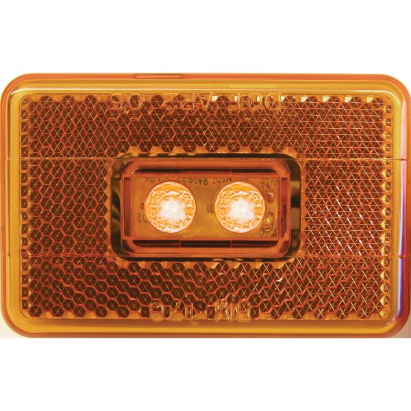 V170A Marker Light w/ Reflex; amber stripped + ring; Viz Pack