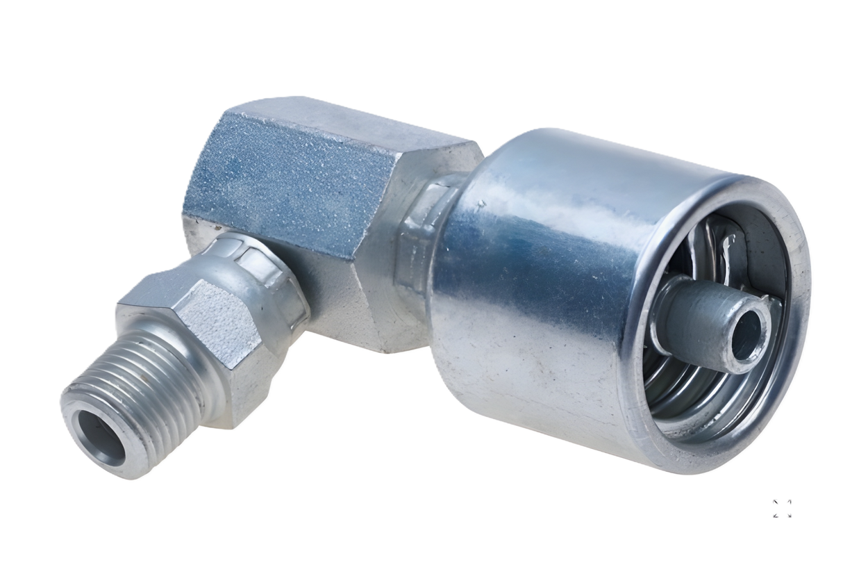 4G-6MPX90 Gates MegaCrimp Hydraulic Coupling Swivel Male Pipe 90° Block