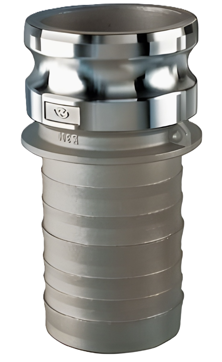 SS-2-E 2 Type E Cam and Groove Male x 2 Hose Barb-Stainless Steel