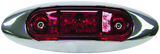V168XR Mini Surface-Mount Clearance/Side Marker Light, 12 Volt; red kit w/ bezel; Viz Pack