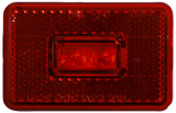 V170R Marker Light w/ Reflex; red stripped + ring; Viz Pack