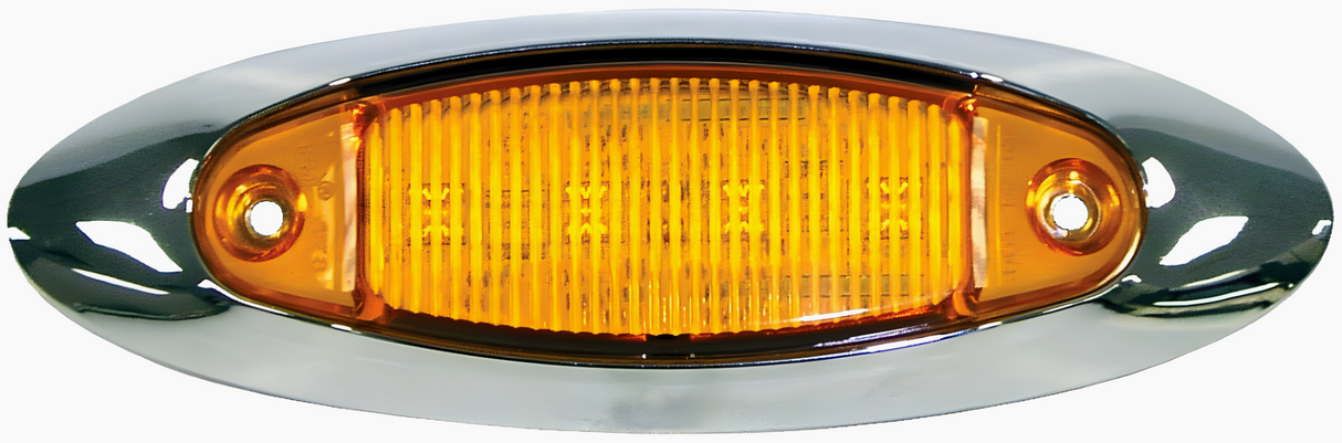 V178XA Oval Surface-Mount Clearance/Side Marker Light, 12 Volt; amber kit w/ bezel; Viz Pack