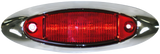 V178XR Oval Surface-Mount Clearance/Side Marker Light, 12 Volt; red kit w/ bezel; Viz Pack