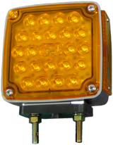 V327L Double-Face Park & Turn Light w/ Side Marker; amber / red, roadside; Viz Pack