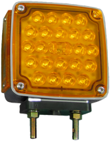 V327R Double-Face Park & Turn Light w/ Side Marker, amber / red; curbside; Viz Pack