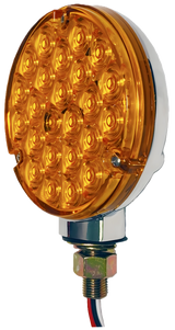 V339A Single-Face Round Park & Turn Light; amber, stripped; Viz Pack