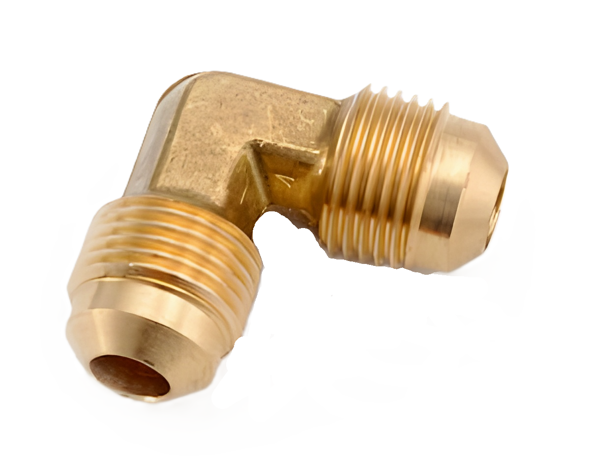 55X4 1/4" Brass Male SAE x 1/4" Male SAE Elbow 90