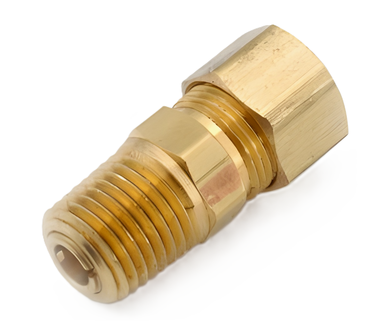 63X4 Brass 1/4 Compression - 1/8 Male NPT w/ Ball Check
