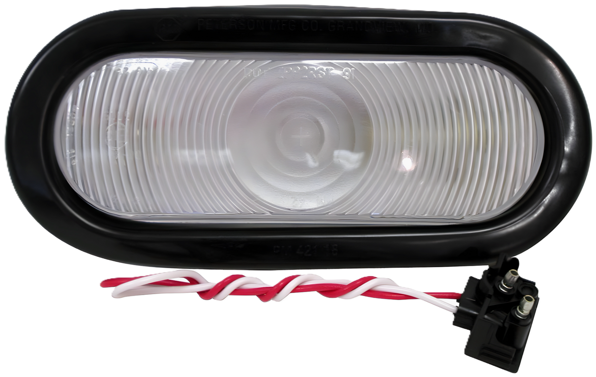 416K Sealed Oval Back-Up Light; clear kit; poly bag