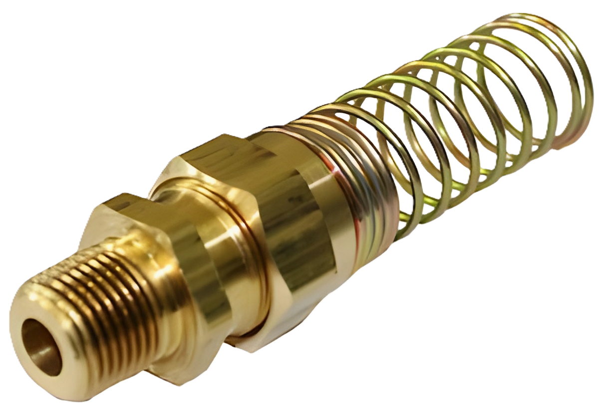 H48CSX8X6 1/2 Air Brake Connector with Spring Guard x 3/8 NPT Male