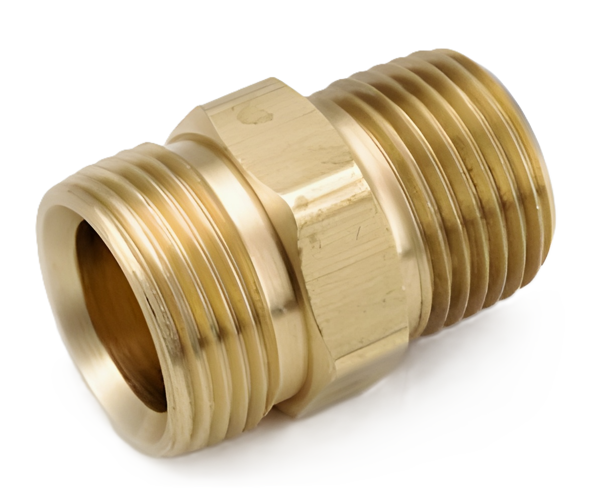 H138X6X4 3/8" Brass Male Air Brake Swivel x 1/4" Male NPT