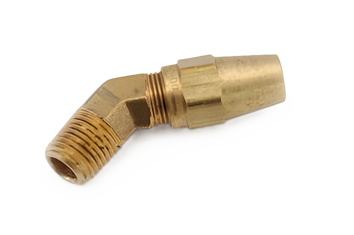 169X4 Brass 1/4 Air Brake Compression - 1/8 Male NPT 90