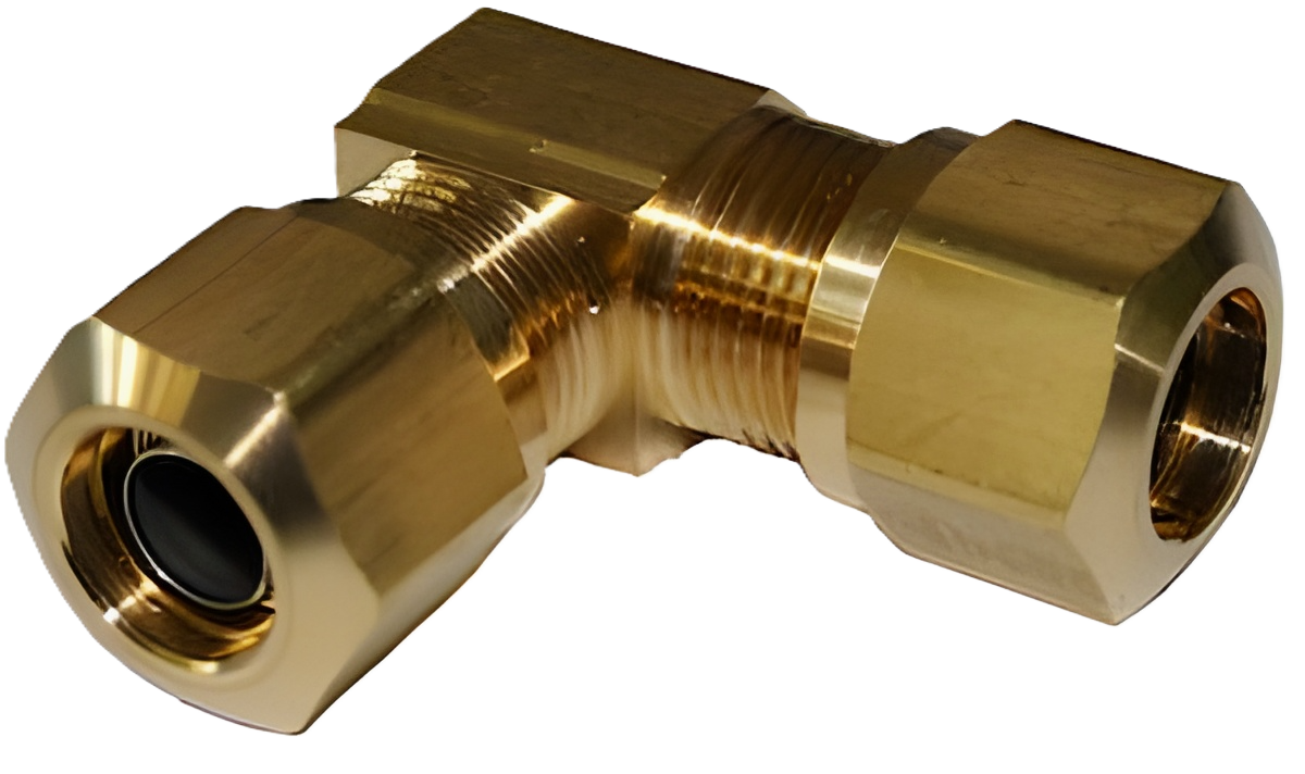 1465X10 5/8 Brass Air Brake Compression Union Elbow 90