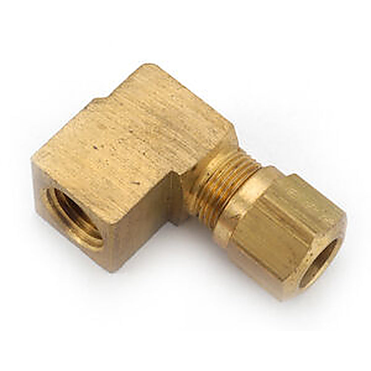 1470X6X6 Brass 3/8 Air Brake Compression - 3/8 Female NPT 90