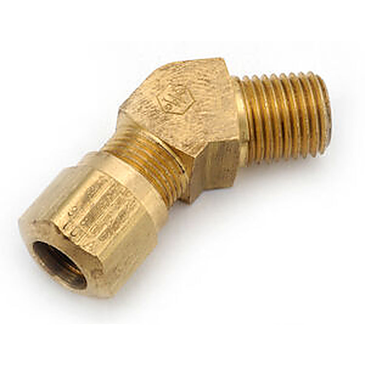 1480X8X8 Brass 1/2 Air Brake Compression - 1/2 Male NPT 45
