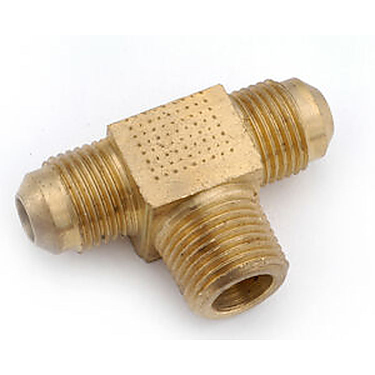 45X12 3/4" Brass Male SAE x 3/4" Male SAE x 1/2" Male NPTF Tee