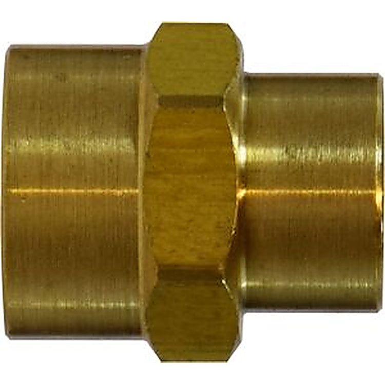 3300X12X8 3/4" Brass Female NPTF x 1/2" Female NPTF Reducer Coupling