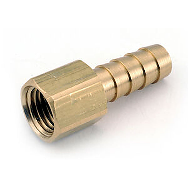 HN14X5X4 5/16" Brass Hose Barb to 1/4" NPT Female Rigid Pipe