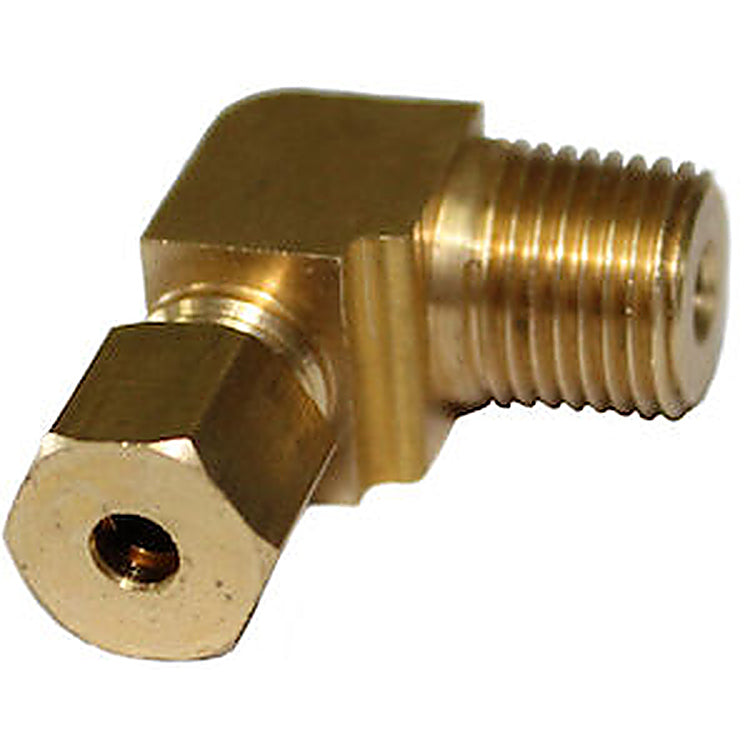 P69X2X1 Brass 1/8 Air Brake Compression - 1/16 Male NPT 90