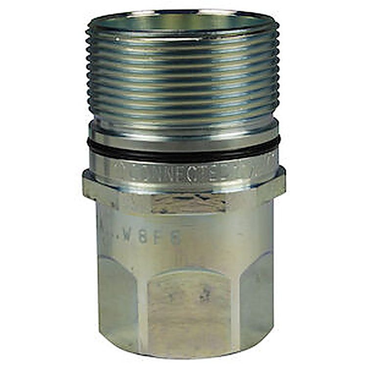 W8F8 1 IN Wing Style Plug x 1-11-1/2 NPTF with Female Threads - Steel